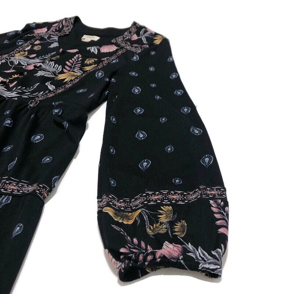 STYLE & CO | Black Peasant Boho Long Sleeve Dress - Picture 9 of 16